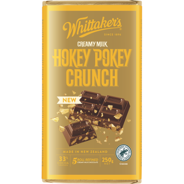 Whittaker's Hokey Pokey Crunch 33% Cocoa Milk Chocolate Block